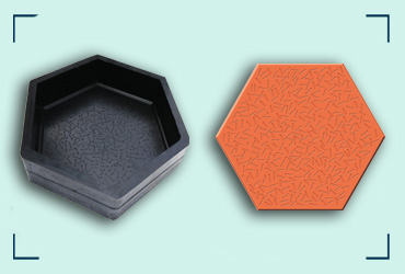 7 hexagon rubber paver mould