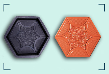 70 hexagon rubber paver mould