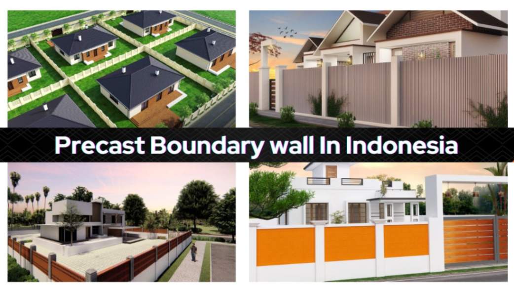 Precast boundary wall in Indonesia